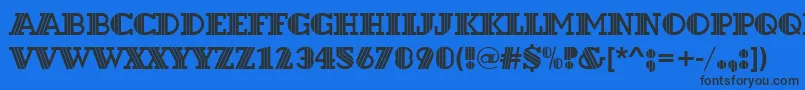 Dextord Font – Black Fonts on Blue Background