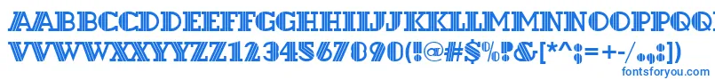 フォントDextord – 白い背景に青い文字