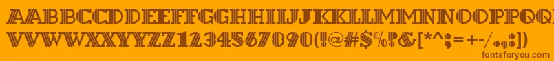 Шрифт Dextord – коричневые шрифты на оранжевом фоне