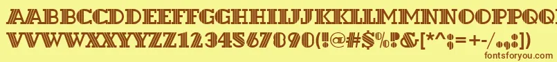 Шрифт Dextord – коричневые шрифты на жёлтом фоне