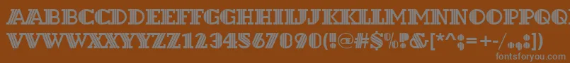 フォントDextord – 茶色の背景に灰色の文字