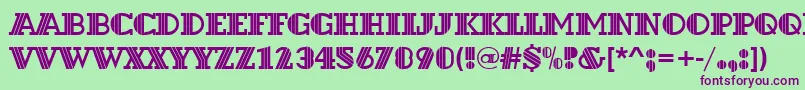 Dextord Font – Purple Fonts on Green Background