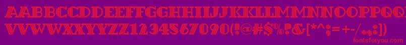 Dextord Font – Red Fonts on Purple Background