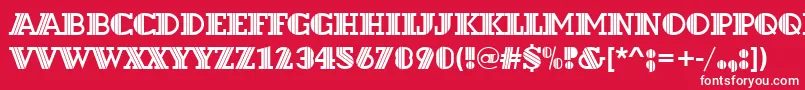 フォントDextord – 赤い背景に白い文字