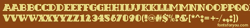 Шрифт Dextord – жёлтые шрифты на коричневом фоне