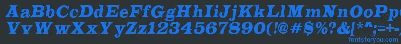 ALatinonrItalic Font – Blue Fonts on Black Background