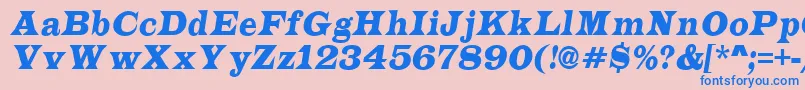 ALatinonrItalic Font – Blue Fonts on Pink Background