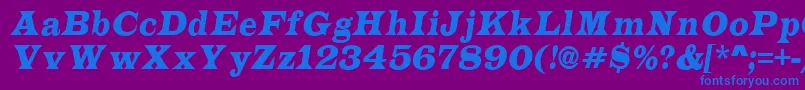 ALatinonrItalic Font – Blue Fonts on Purple Background