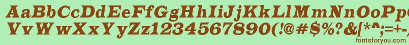 ALatinonrItalic Font – Brown Fonts on Green Background