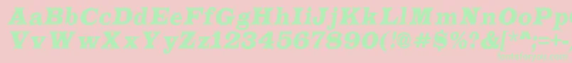 ALatinonrItalic Font – Green Fonts on Pink Background