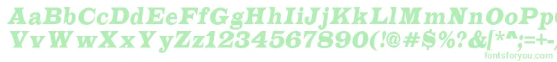 ALatinonrItalic Font – Green Fonts on White Background