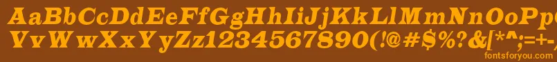 Police ALatinonrItalic – polices orange sur fond brun