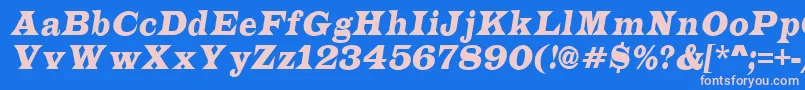 Шрифт ALatinonrItalic – розовые шрифты на синем фоне