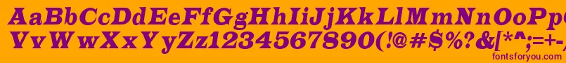 ALatinonrItalic Font – Purple Fonts on Orange Background