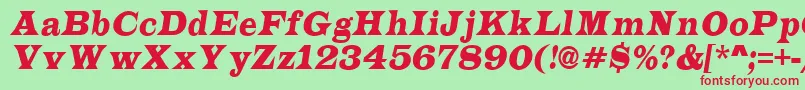 ALatinonrItalic Font – Red Fonts on Green Background