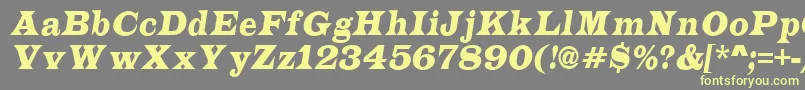 ALatinonrItalic Font – Yellow Fonts on Gray Background