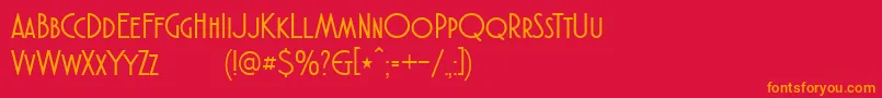 AtlanticCruiseDemo Font – Orange Fonts on Red Background