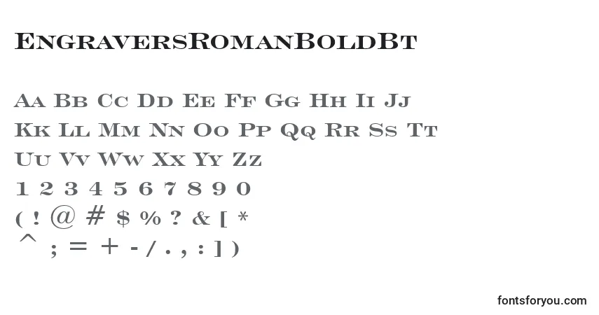 Police EngraversRomanBoldBt - Alphabet, Chiffres, Caractères Spéciaux