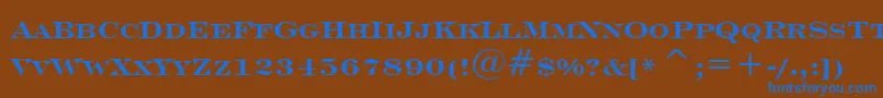 Шрифт EngraversRomanBoldBt – синие шрифты на коричневом фоне