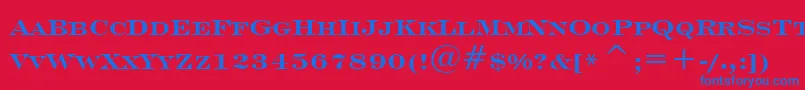 EngraversRomanBoldBt Font – Blue Fonts on Red Background