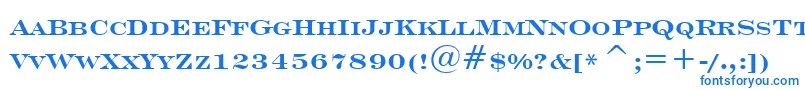 Czcionka EngraversRomanBoldBt – niebieskie czcionki