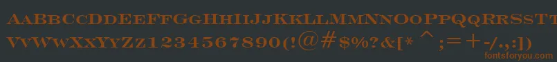 EngraversRomanBoldBt Font – Brown Fonts on Black Background