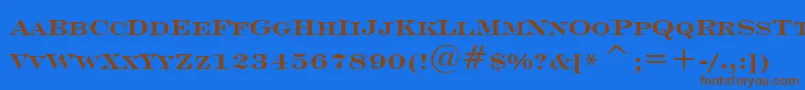 Шрифт EngraversRomanBoldBt – коричневые шрифты на синем фоне