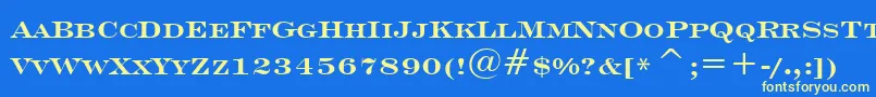 Подробнее о шрифте EngraversRomanBoldBt Шрифт EngraversRomanBoldBt – жёлтые шрифты на синем фоне