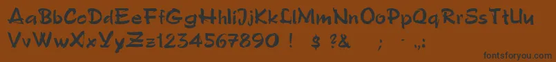 PoloSemiscriptRegular Font – Black Fonts on Brown Background