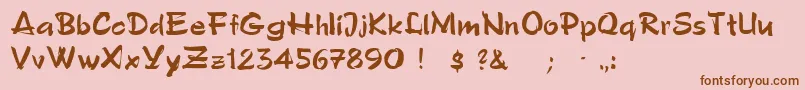PoloSemiscriptRegular Font – Brown Fonts on Pink Background