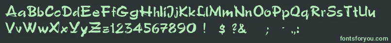 PoloSemiscriptRegular Font – Green Fonts on Black Background