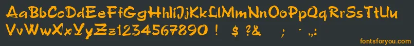 PoloSemiscriptRegular Font – Orange Fonts on Black Background