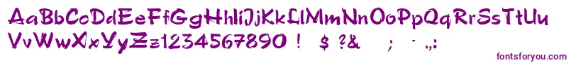 PoloSemiscriptRegular Font – Purple Fonts on White Background