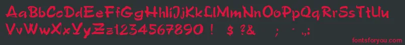 PoloSemiscriptRegular Font – Red Fonts on Black Background