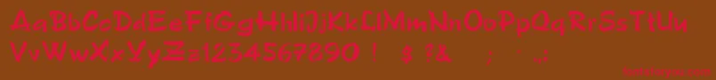 PoloSemiscriptRegular Font – Red Fonts on Brown Background