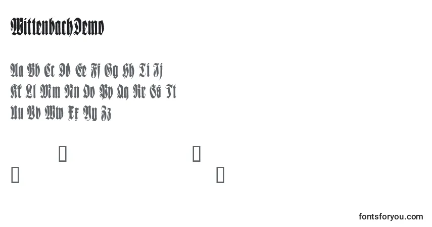 Шрифт WittenbachDemo – алфавит, цифры, специальные символы