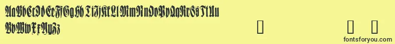 WittenbachDemo-Schriftart – Schwarze Schriften auf gelbem Hintergrund