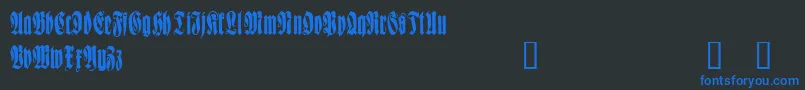 WittenbachDemo-Schriftart – Blaue Schriften auf schwarzem Hintergrund