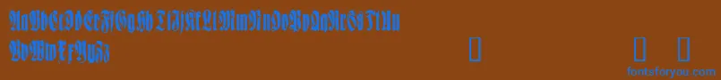 WittenbachDemo Font – Blue Fonts on Brown Background