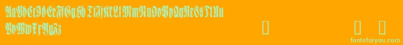 WittenbachDemo Font – Green Fonts on Orange Background