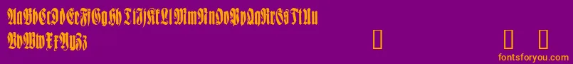 WittenbachDemo Font – Orange Fonts on Purple Background