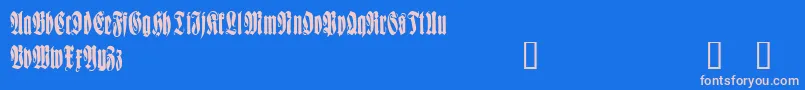 WittenbachDemo Font – Pink Fonts on Blue Background