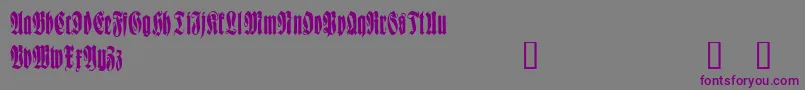 Шрифт WittenbachDemo – фиолетовые шрифты на сером фоне