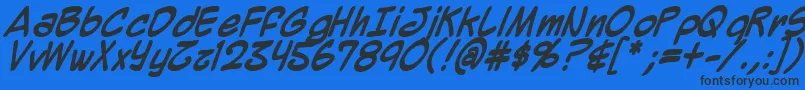 Mighzb Font – Black Fonts on Blue Background