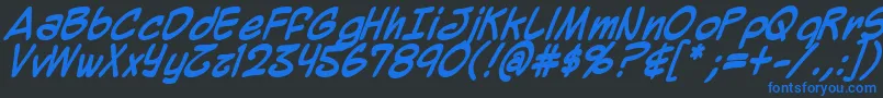 Mighzb Font – Blue Fonts on Black Background