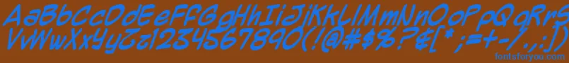 Mighzb Font – Blue Fonts on Brown Background