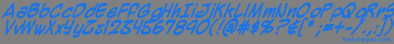 Mighzb Font – Blue Fonts on Gray Background
