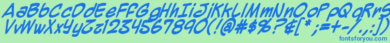 Mighzb Font – Blue Fonts on Green Background