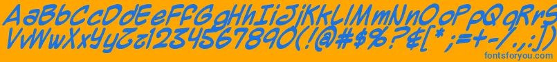 Mighzb Font – Blue Fonts on Orange Background