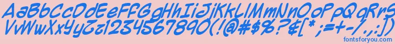 Mighzb Font – Blue Fonts on Pink Background